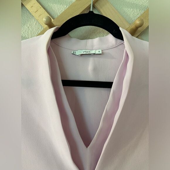 VINCE LAYERED V CREPE BLOUSE Sz XS - Picture 4 of 9